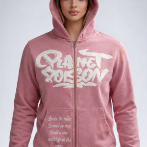 From The Ashes Zip Up - Pink